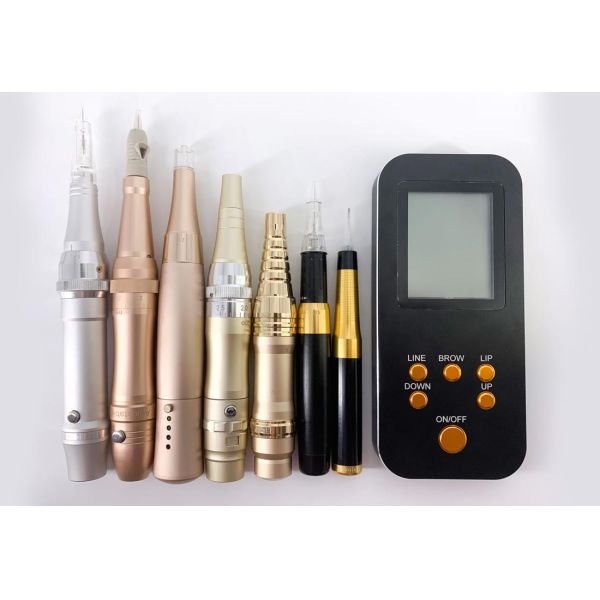 Black Semi Permanent 3R Eyebrow Tattoo Machine With Touch Screen