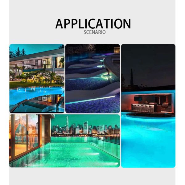 Color Change Waterproof Led Pool Light External Control Low Voltage ABS IP68