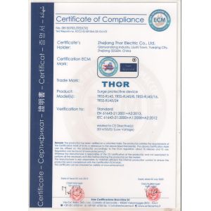 Zhejiang THOR Electric Co., Ltd Certifications