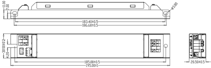 25W Isolated Sensor DIM Led Driver, With PWM Dimming Terminal, 300-700mA Current
