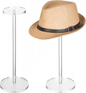 China Clear Acrylic Plastic Hat Stands, Tabletop Decorative Wig Holders, Set of 2 on sale