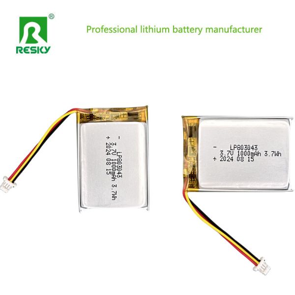 Pouch Solar Lithium Polymer Battery Cell 803040 3.7V 1000mAh 3.7wh Power