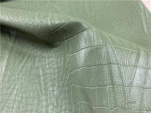 Crocodile Embossed Sofa Leather Fabric 0.7mm Suede Fabric Backing For Garment
