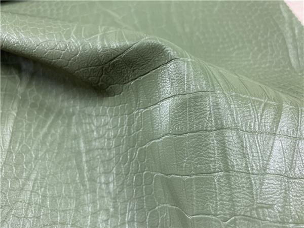 Buy Crocodile Embossed Sofa Leather Fabric 0.7mm Suede Fabric Backing For Garment at wholesale prices