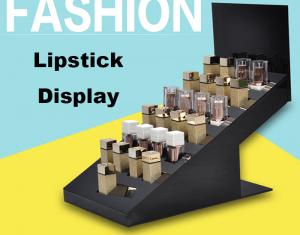 Quality High End Retail Cosmetic Display Cases Lipstick Display Stand Eco Friendly Material for sale