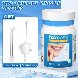 China H2ofloss Organic 30 Pcs Teeth Whitening Tablets Oral Care Fresh Breath Toothpaste on sale