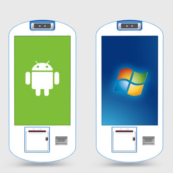 White 15.6 21.5 24 27 Inch Touch Screen Self Service Kiosk For Restaurant