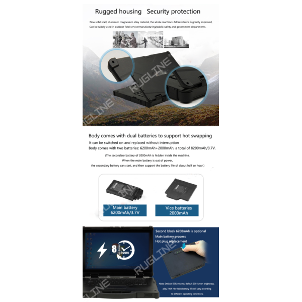 BT4.2 Industrial Rugged Laptop