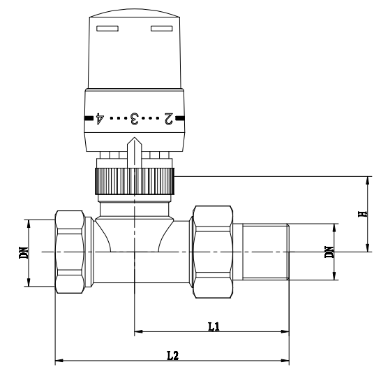 1/2'' Straight TRV Valve