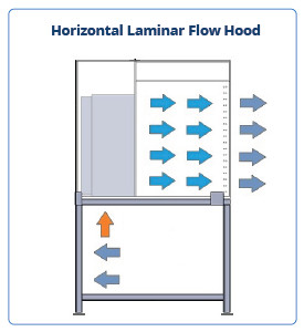 Class 100 Horizontal Laminar Airflow Hood with Anti-Static Workbench for Tissue Culture Lab