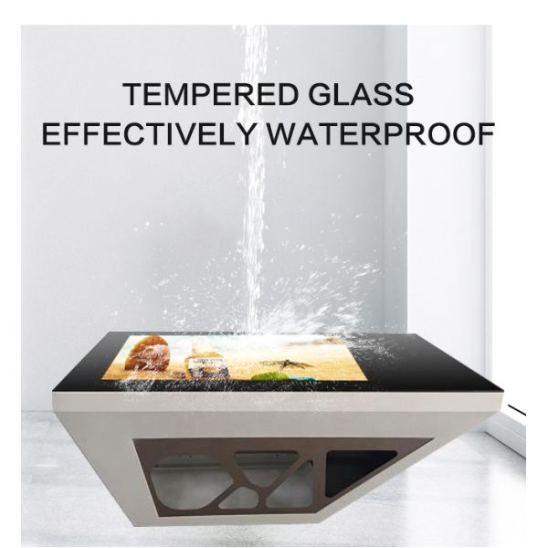 Self Service Ordering Smart Coffee Table With Touch Screen 43 Inch Indoor Waterproof