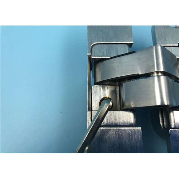 Satin Chrome 3D Concealed Hinges For Solid Wood / Metal Door Left Open