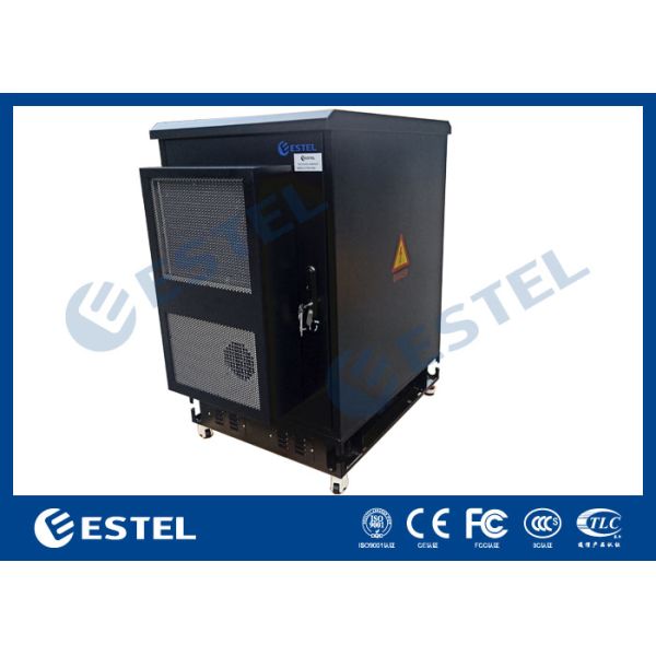 IP55 Galvanized Steel 20U Outdoor Telecom Cabinet For Telecom Equipments With PDU Inside