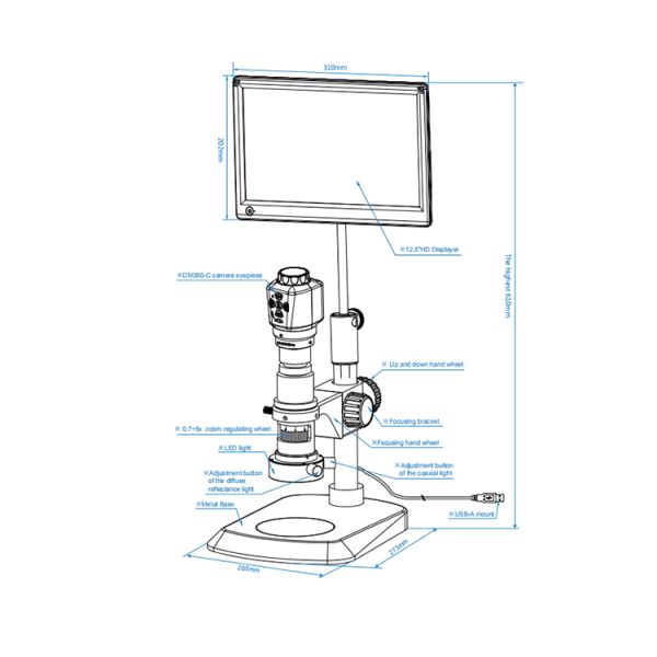 LCD 1080P Digital Microscope