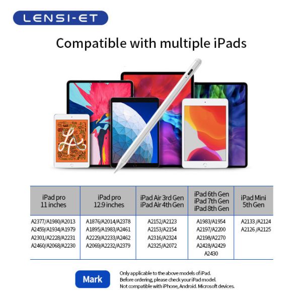 Tablet Digital Stylus Pen Palm Rejection Tilt Write Note Draw Work 13g