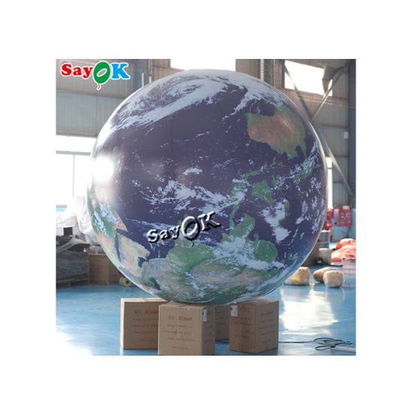 2m Giant Inflatable Earth Globe Model With Led Lighting