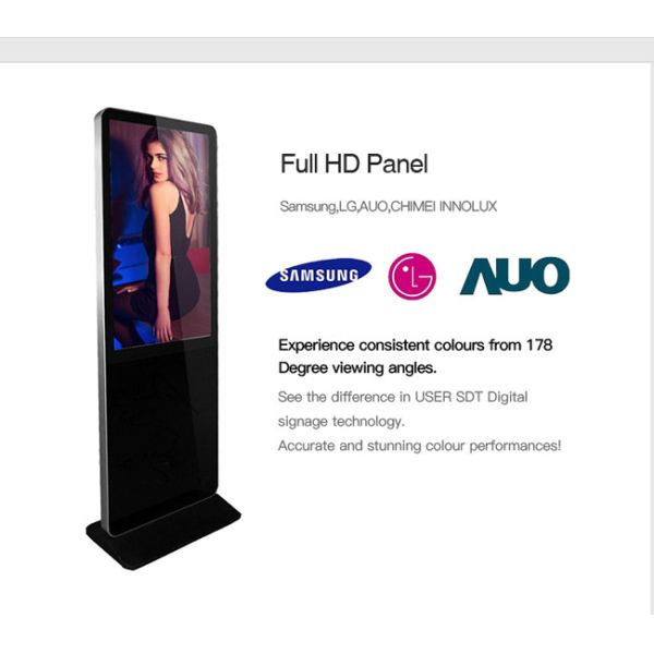 43 Inch Floor Standing Interactive Kiosk LCD Advertising Player