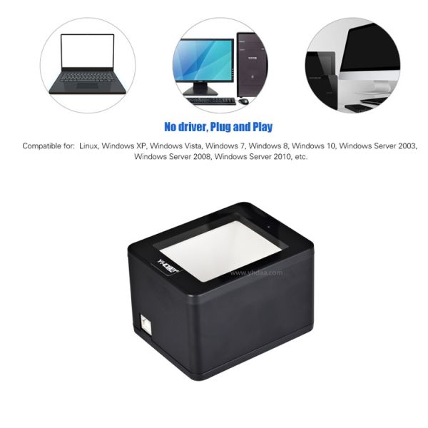 Omni Directional Desktop 2D Barcode Scanner CMOS Automatic YHD-9800D