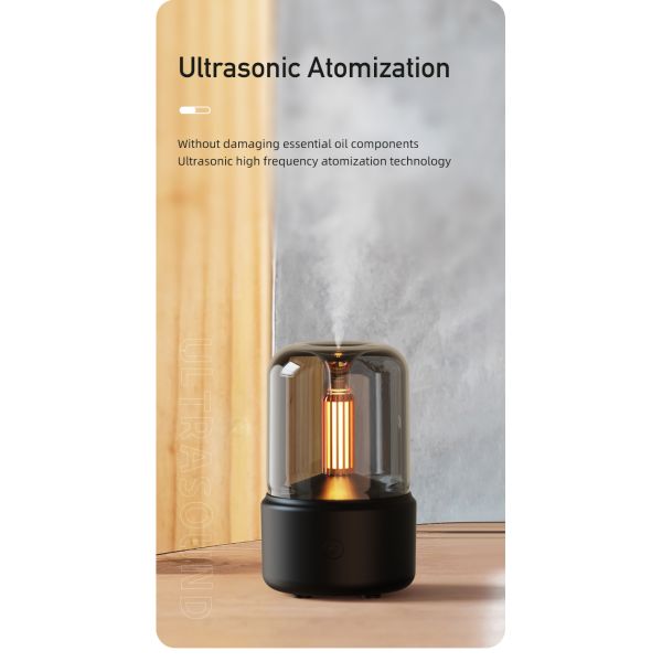 USB Creative Candlelight Aromatic Diffuser And Humidifier Power Failure Protection