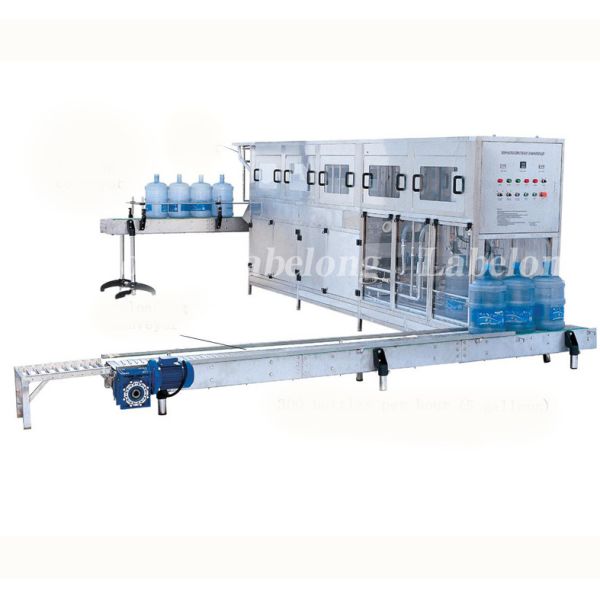 Automatic 5 Gallon Barrel Bottling Machine 300BPH PLC Control 3 In 1
