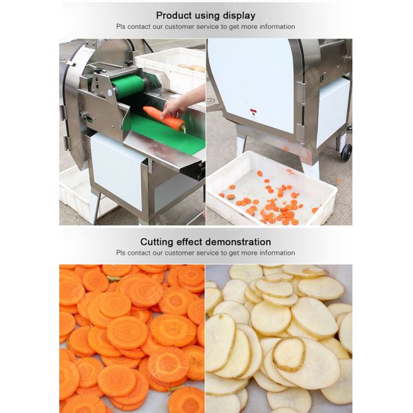 2.25KW 140KG 1.5HP Frequency conversion adjustable belt vegetable slicer vegetable leaf slicer