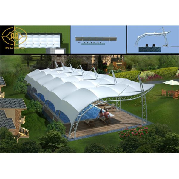 Heat Resistance Tensile Structure Buildings Weatherproof Tensile Shade Structure