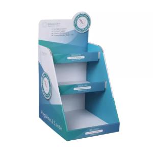 Retail Cardboard Countertop Display 2 Layers Flat Packing OEM / ODM