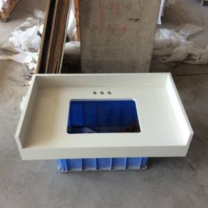 Quality Solid Color Quartz Kitchen Countertops / Engineered Quartz Worktops 7 Mohs Hardness for sale