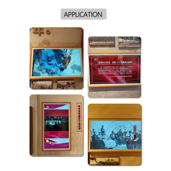 Wall Mount 43inch Wooden Art Frame LCD Display With VGA USB Connectivity And 350 Cd/M² Brightness