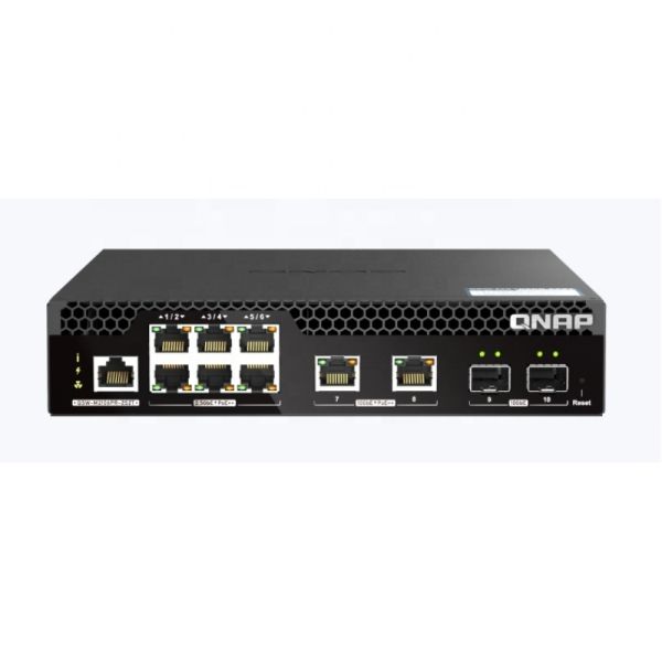 QSW-M2106PR-2S2T 2.5GbE 802.3bt PoE Port+ 10GbE 802.3bt PoE Port+10GbE SFP Optical Port Web-based NMS Switch