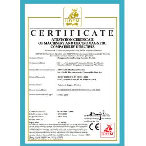 Dongguan Sammi Packing Machine Co., Ltd. Certifications