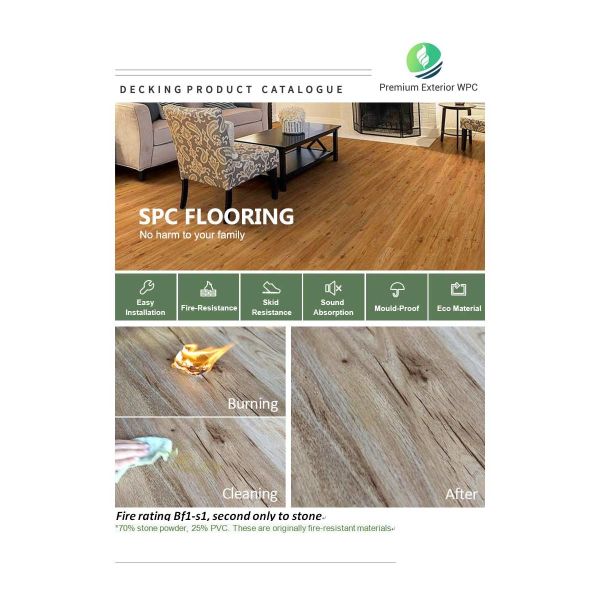 Wear Layer Luxury SPC Flooring UV Resistant Matte SPC Floor Board