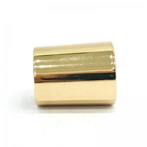 Quality Classic Zinc Alloy Gold Plating Cylinder shape Metal Zamak Perfume Bottle Cap for sale