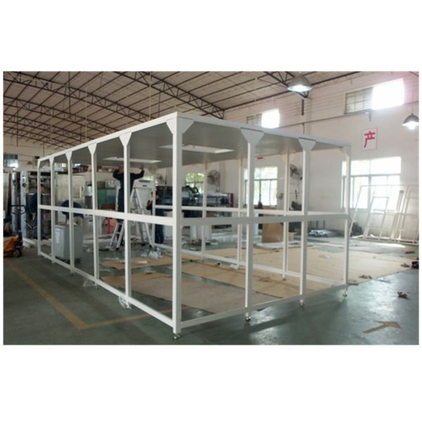Durable Softwall Clean Room Steel With Powder Coated Frame And Ceiling For Electronics Factory