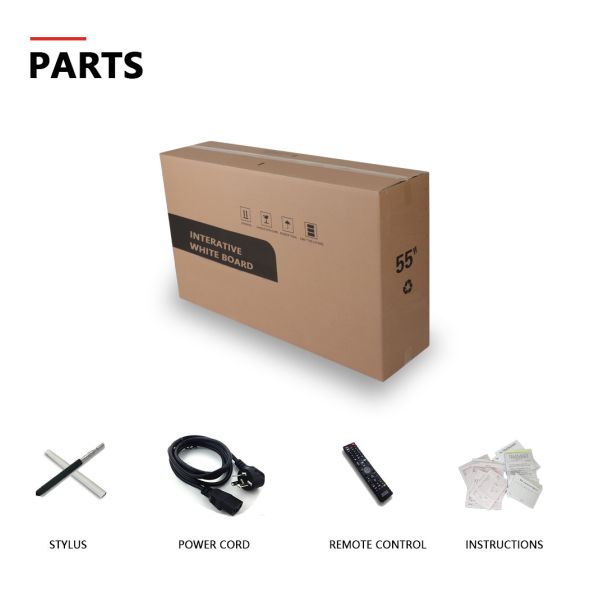 Anti Glare Multi-Touch Smart Whiteboard Interactive 55 Inch 4k 3840*2160
