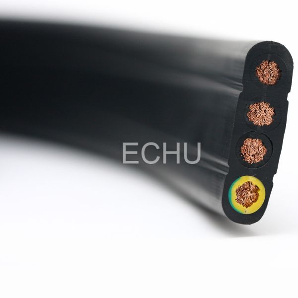 Rubber Flexible Flat Travelling Crane Control Cable