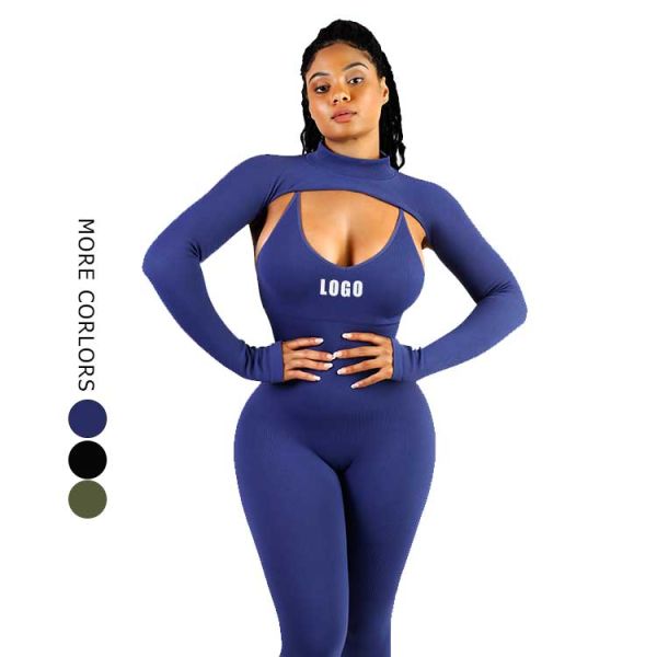High Stretch Jumpsuit 2-Piece Set with Sustainable Padded Buttocks and 10000 Quantity