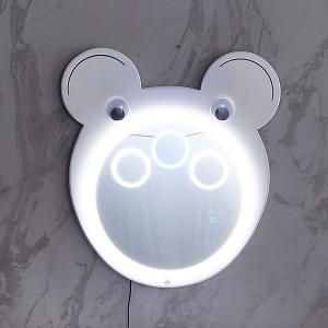 Quality Three-Color LED Bathroom 4mm Smart Cartoon Shape Makeup Mirror for sale