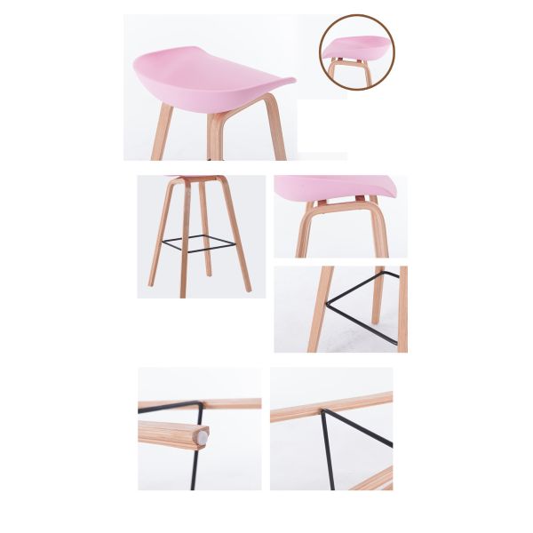 Practical Fashionable Polypropylene Plastic Bar Chairs Multi Colors Optional
