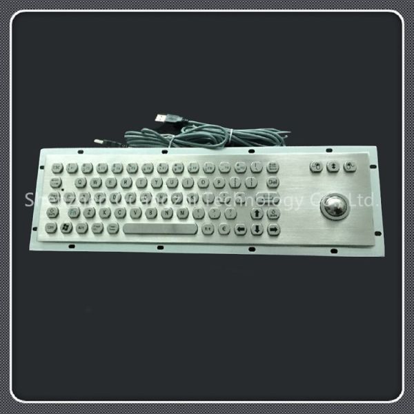 Stainless Steel 71 Key Keyboard , Vandal Proof Keypad With 38mm 25mm Tracker