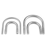 Size M6-30 U Shaped Threaded Rod , 8.8 U Bolt Pipework / Trucks Using