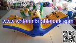 0.9mm PVC Tarpaulin Inflatable Water Park Toys , Yellow Inflatable Water Rocker