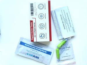 China Hiv 1/2 Rapid Test Antigen Kit Antibody Reagent Self Home Test Cassette on sale