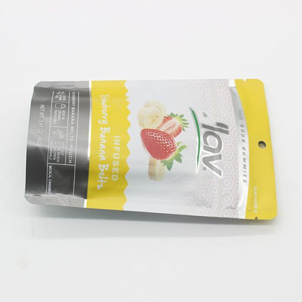 Smell Proof Printed Aluminum Foil Zipper Bag Soft Touch Mylar Stand Up Pouches