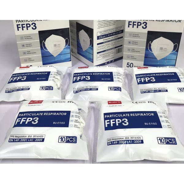 FFP3 Particulate Respirator Mask CE Certification , FFP3 Mask With Earloops , No Head Band FFP3 Face Mask Respirator