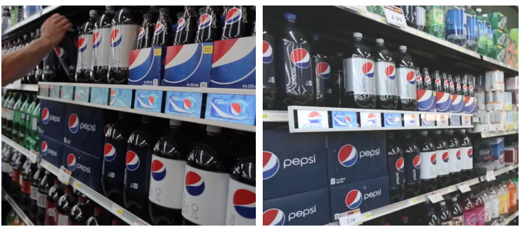 Supermarket COB P1.875 Shelf Led Signage , Led Shelf Board 0.35kg Weight