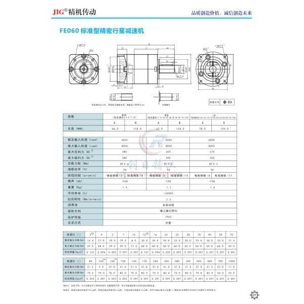 FE Series Planetary Gear Reducer 242mm