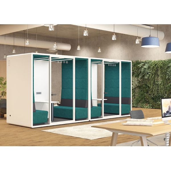 Silent Cabin With Intelligent Control For Exhibition Silent Booth L Size For 4 Person Team Meeting