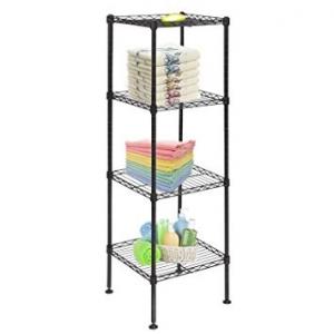 Living Room Basic 4 Tier Home Wire Shelving Units / Chrome Wire Kitchen Shelving 