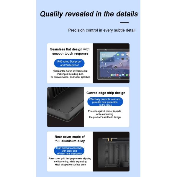 Water Resistance 27 Inch LCD Touch Screen Aluminium All In One With Tiger Lake Alder Lake Raptor Lake